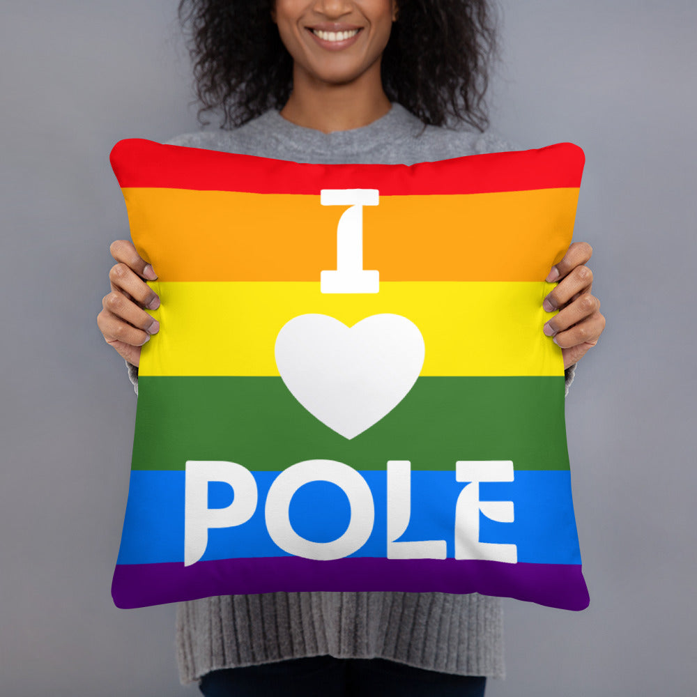 I Heart Pole Pride Pillow