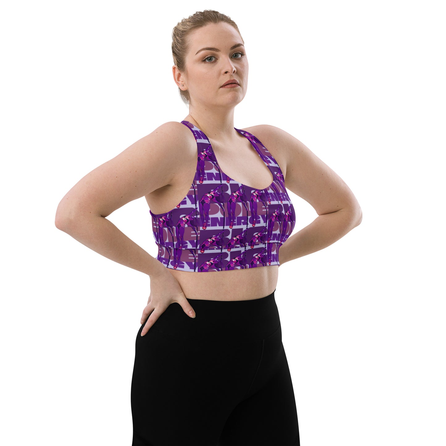 Big Pole Energy - Longline Bra - Lavender