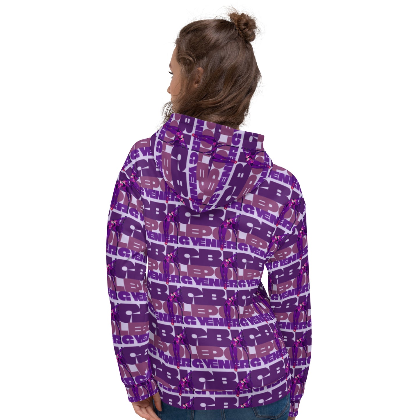 Big Pole Energy Hoodie All-Over Lavender - Unisex