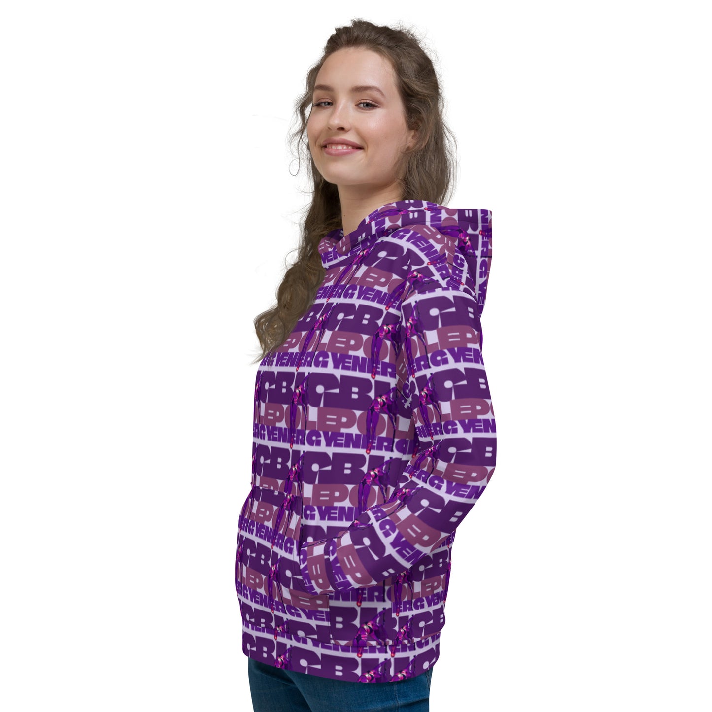 Big Pole Energy Hoodie All-Over Lavender - Unisex