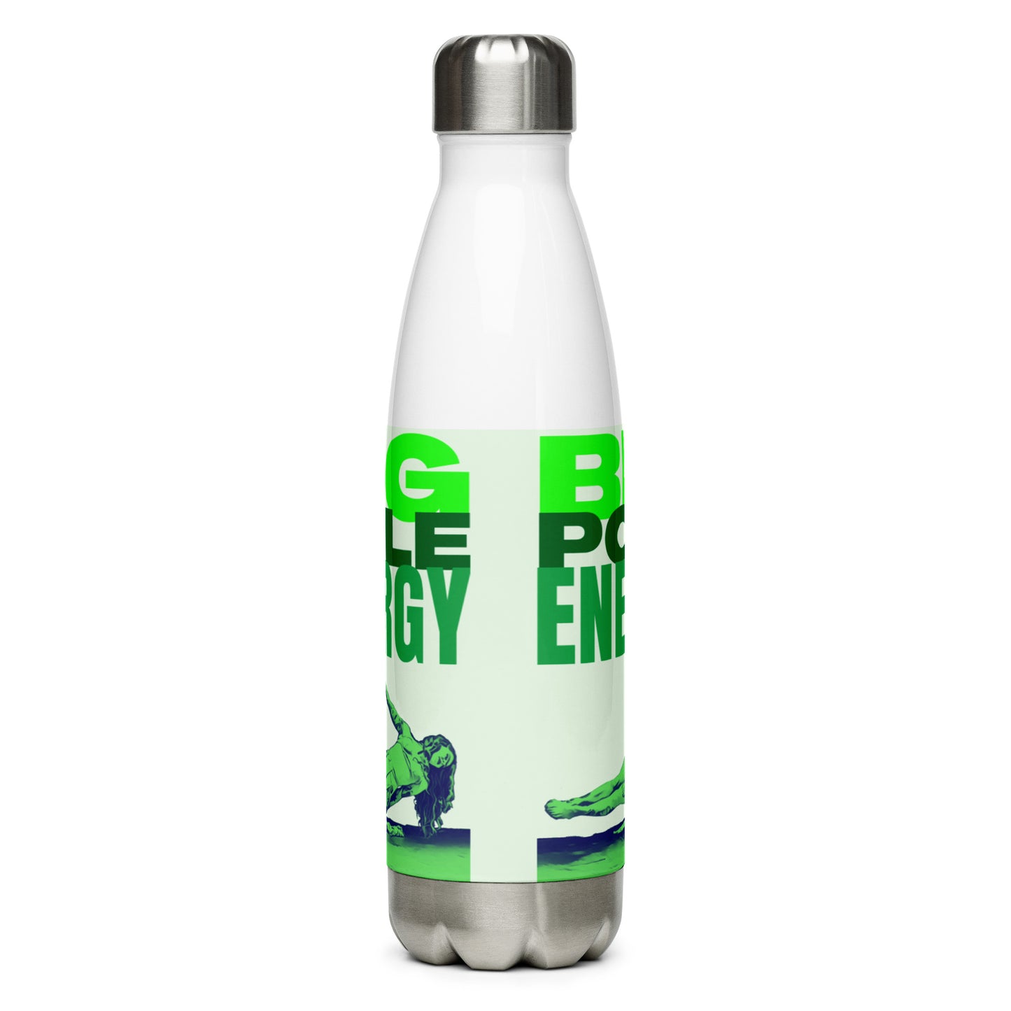 Big Pole Energy - Stainless Steel Water Bottle - Green