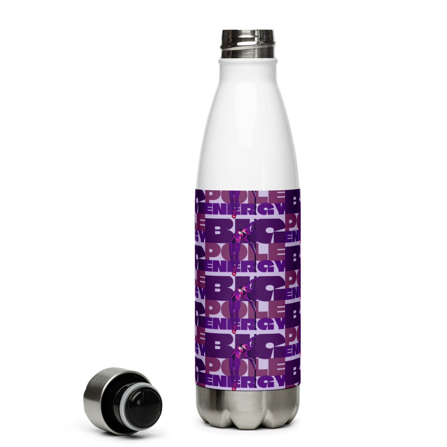 Big Pole Energy - Stainless Steel Water Bottle - Lavender
