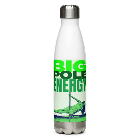 Big Pole Energy - Stainless Steel Water Bottle - Green