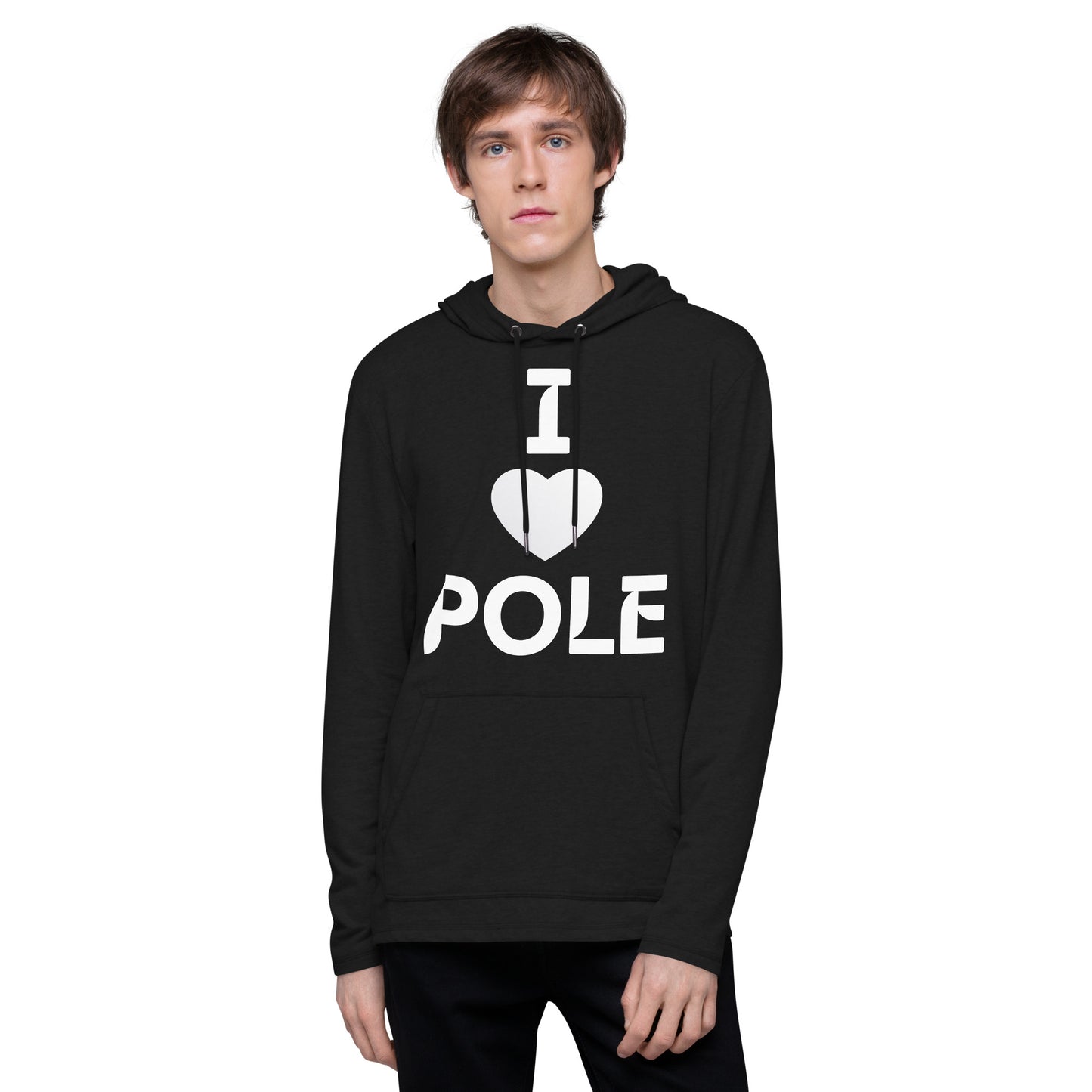 I Heart Pole Simple Lightweight Hoodie - Unisex