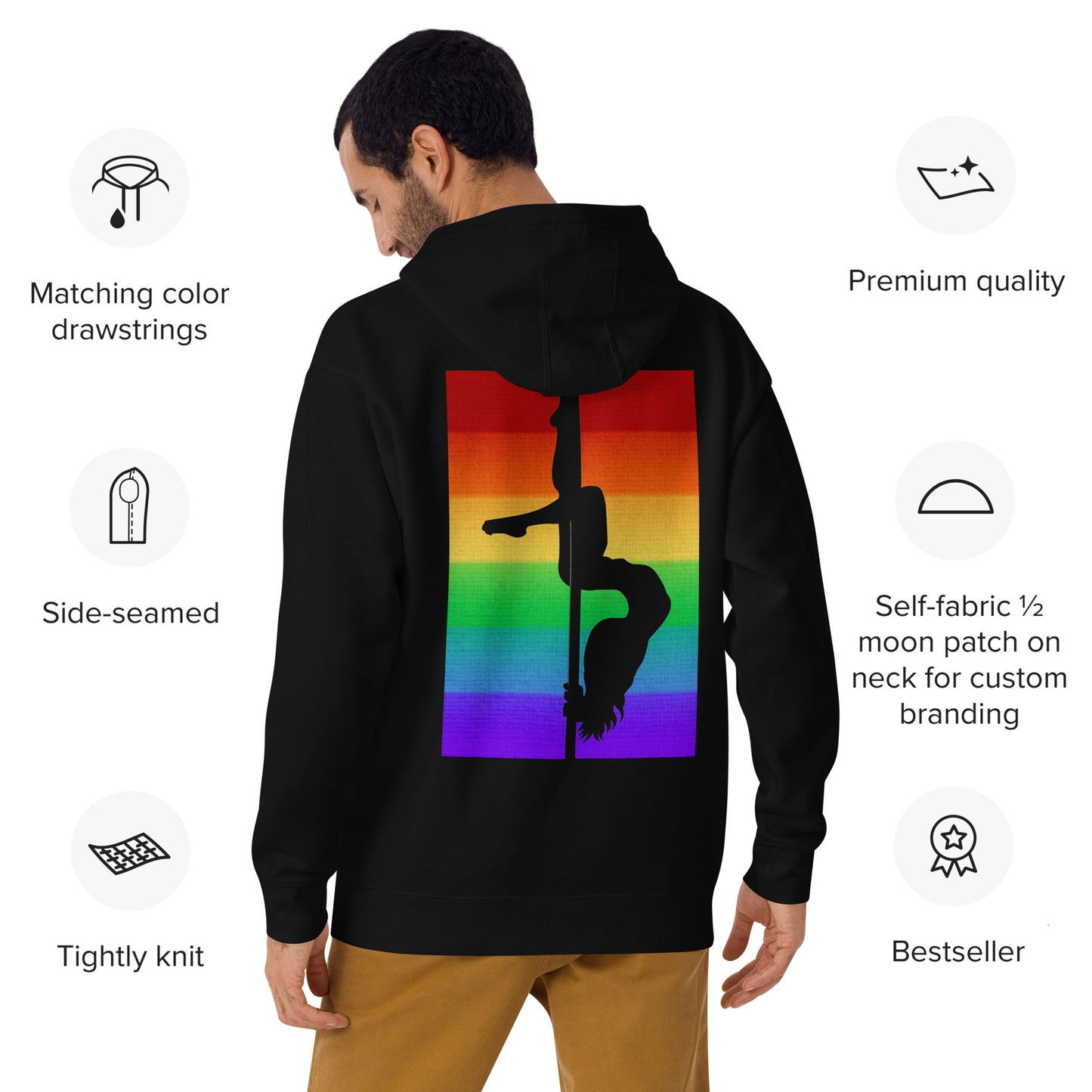 Pole Pride Premium Hoodie - Front and Back