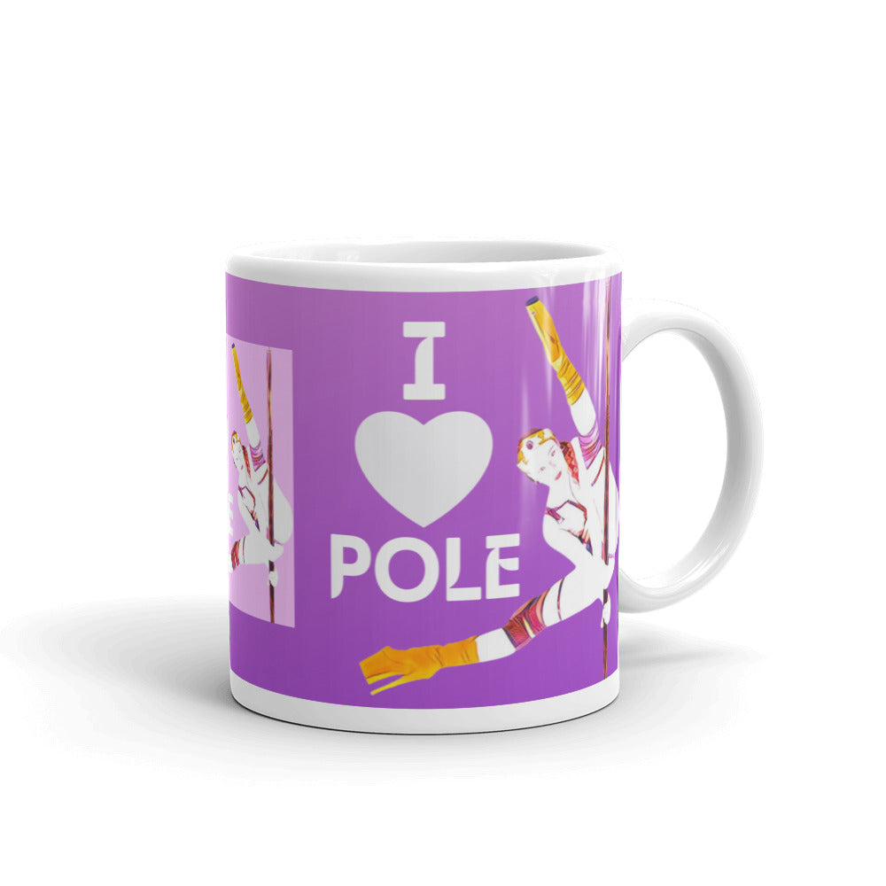 Mug - I Heart Pole - Lavender